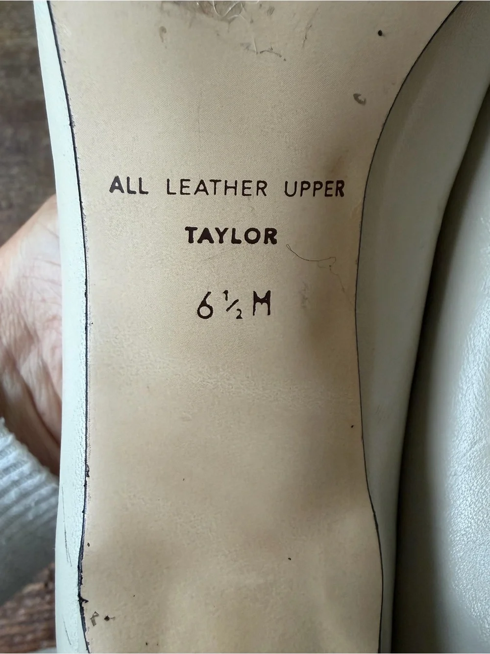 Etienne Aigner Ivory Leather Low Heel Pumps